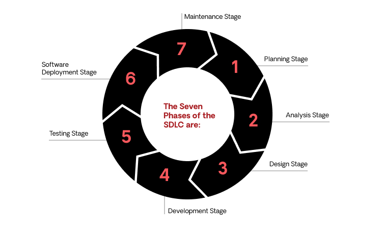 seven stages of the software development lifecycle