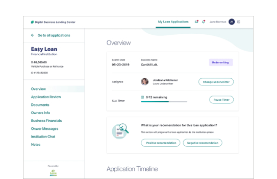 digital lending services customer portal
