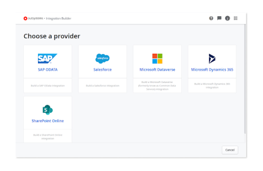 outsystems integration builder options