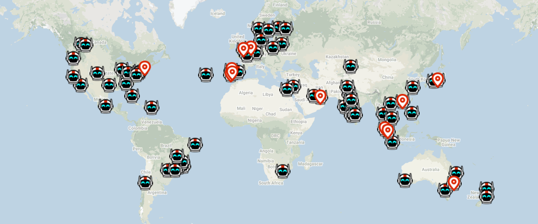 map of outsystems offices and user groups